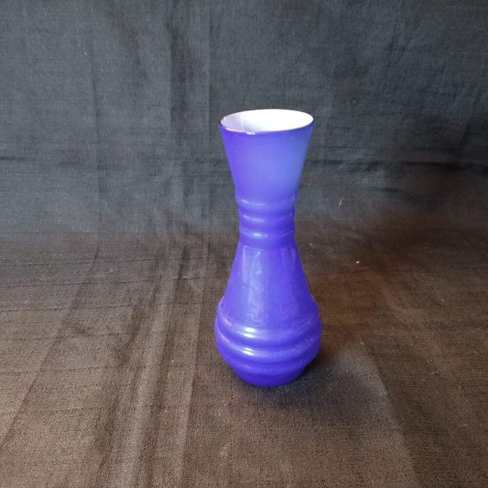 Italian Blue Glass Trophy Vase - Picture 6 of 6